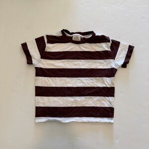 Stylish Striped Brown and White T-Shirt